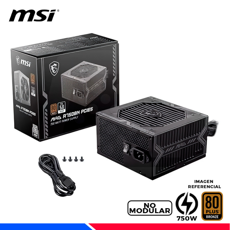 FUENTE 750W 80plus BRONZE MSI MAG A750BN PCIE5